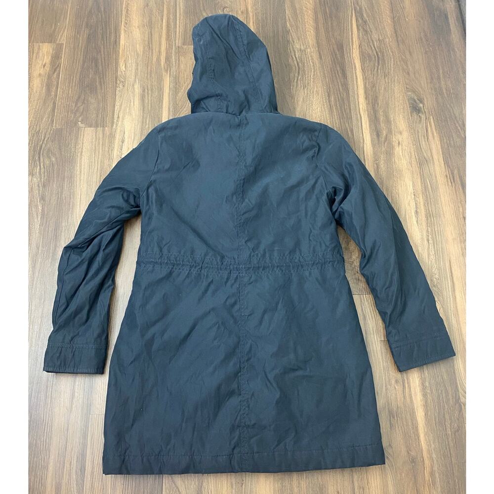 Women Abercrombie & Fitch cotton navy blue sherpa lined hooded parka jacket S - Picture 3 of 5